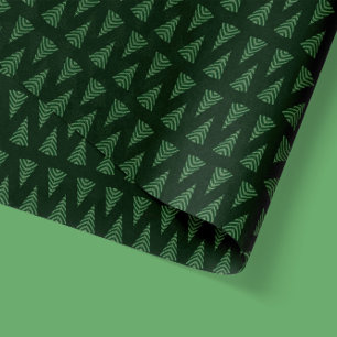 Christmas Tree Geometric Dark Green Tissue Paper
