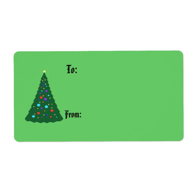 Christmas Tree Gift Label (Front)