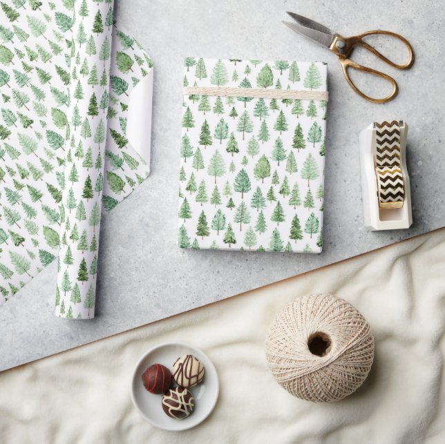 Christmas Tree & Gift Pattern Wrapping Paper (Crafts)