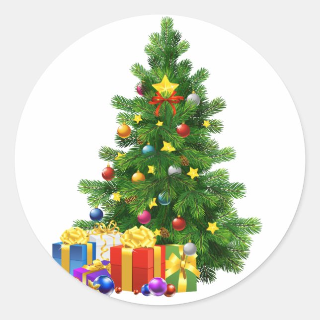 Christmas Tree Gifts Sticker (Front)
