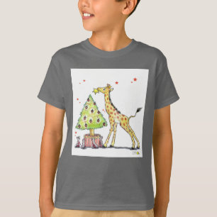 Christmas tree & giraffe - christmas festive T-Shirt