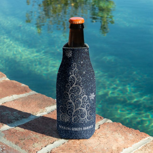Christmas Tree Glitter and Snowflakes | Blue Bottle Cooler (In Situ Pool)