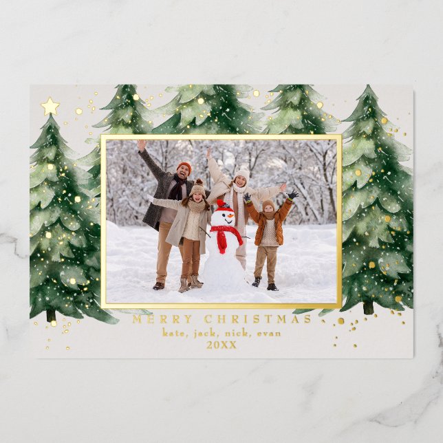 Christmas Tree Glitter Photo Christmas (Front)