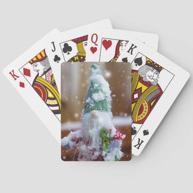 Christmas Tree Gnome VI Playing Cards (Back)