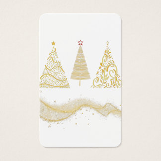 christmas tree gold seasonal invitation