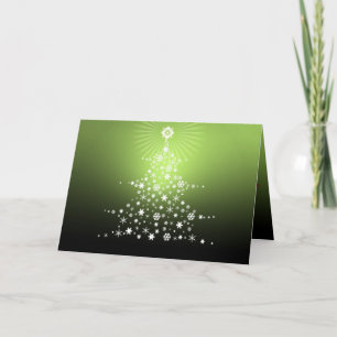 Christmas Tree Greeting Card/Green Holiday Card