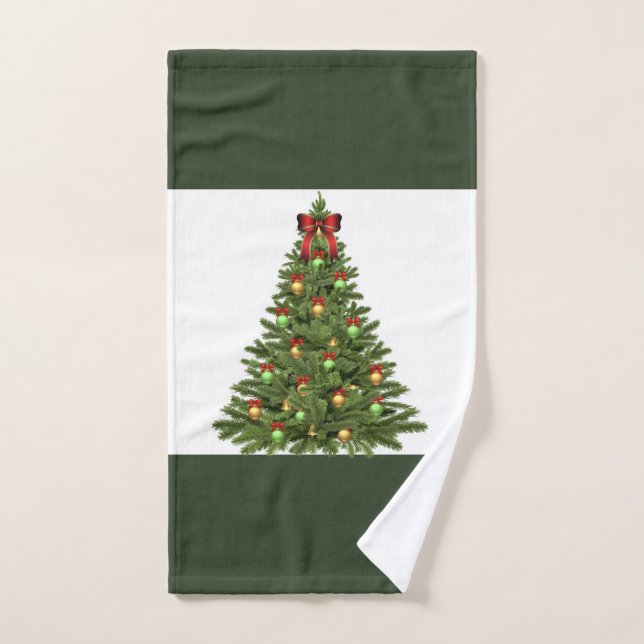 Christmas Tree Guest Bathroom Hand Towel (Hand Towel)