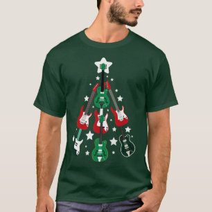 Christmas Tree Guitars Guitarist Guitar Player Mus T-Shirt