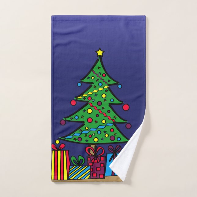 Christmas tree hand towel (Hand Towel)