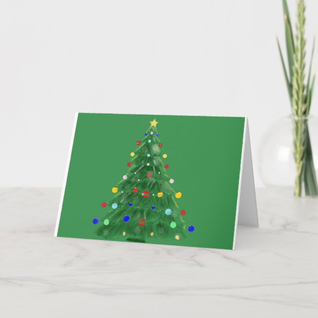 Christmas Tree - Happy Holidays Holiday Card (Front)