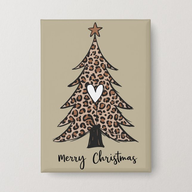 Christmas Tree Heart Leopard Gift Xmas Holiday (Front)