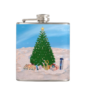 Christmas Tree Hip Flask