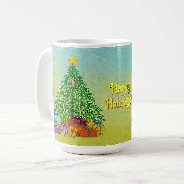 Christmas Tree Holiday Coffee Mug (Front Left)