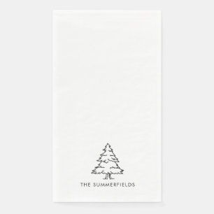 Christmas Tree Holiday Family Dinner Napkin