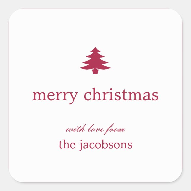 Christmas Tree Holiday Gift Stickers (Front)