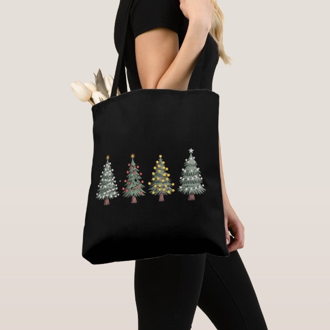 Christmas Tree Holiday Gift Winter  Tote Bag (Close Up)