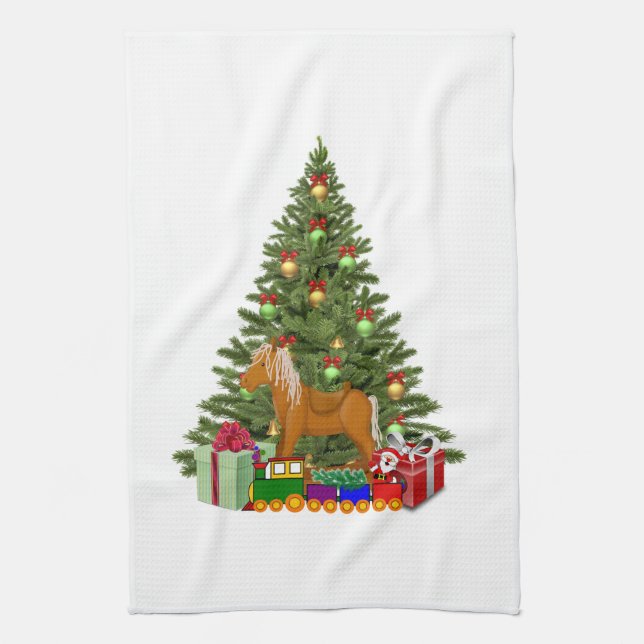  Christmas Tree Holiday Home Tea Towel (Vertical)
