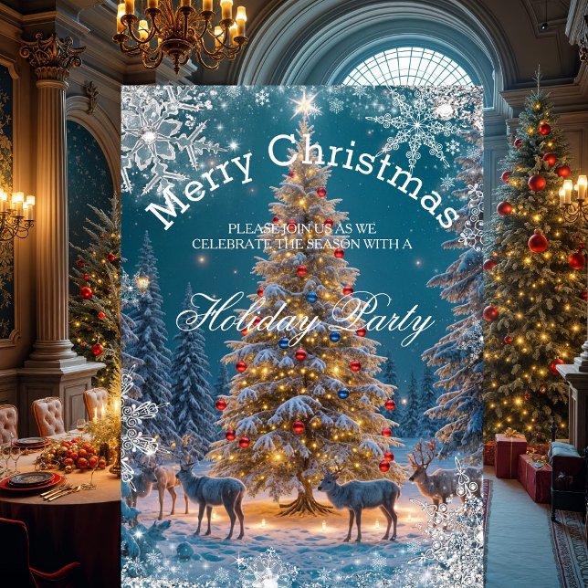 Christmas Tree Holiday Party Winter Wonderland Invitation (Creator Uploaded)