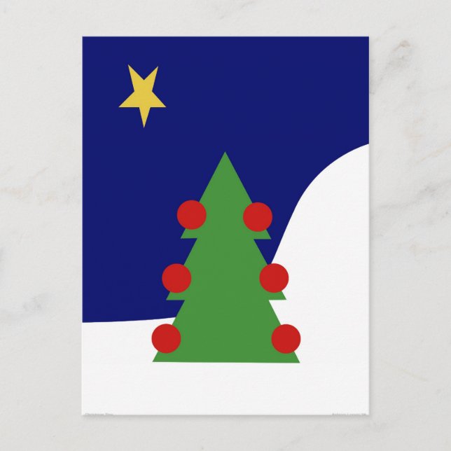Christmas Tree Holiday Postcard (Front)