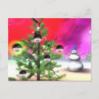 christmas-tree holiday postcard