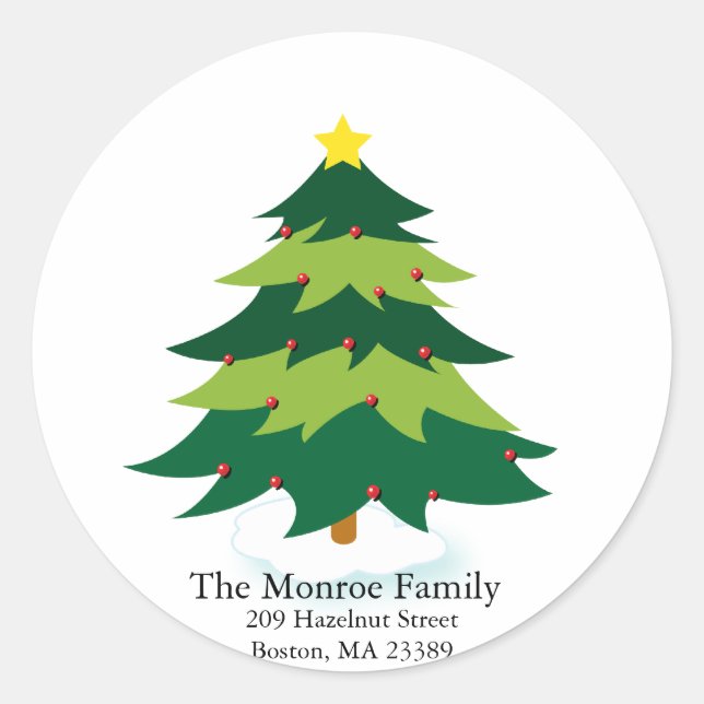 Christmas tree - holiday stickers (Front)