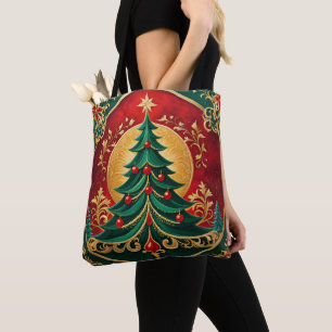 Christmas Tree Holiday Tote Bag