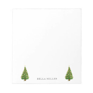Christmas Tree Holiday Winter Stationary Notepad