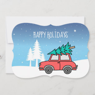 Christmas Tree Holidays Matte 5" x 7" Card & Env.