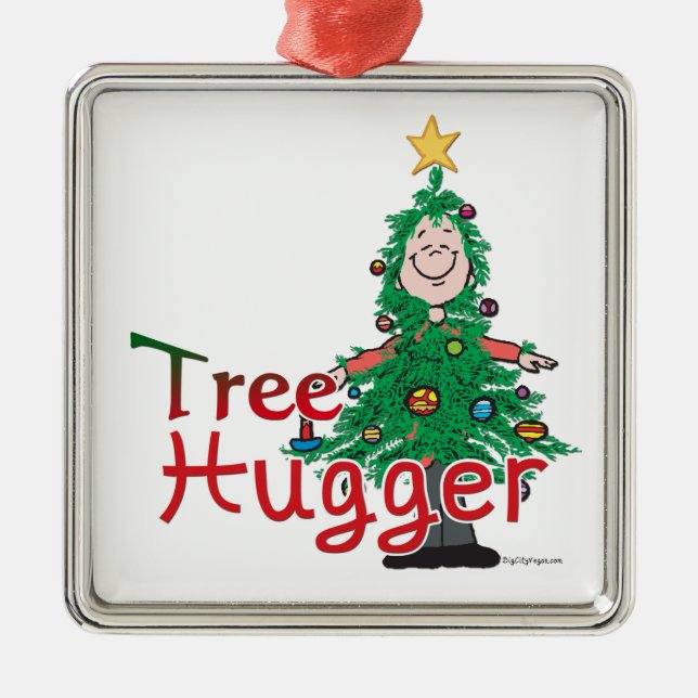 Christmas Tree Hugger Metal Tree Decoration (Front)