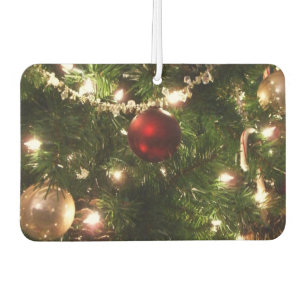 Christmas Tree I Holiday Pretty Green and Red Car Air Freshener