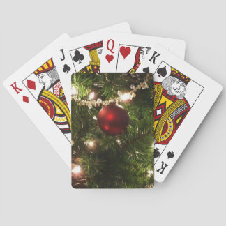 Christmas Tree I Holiday Pretty Green and Red Playing Cards