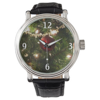Christmas Tree I Holiday Pretty Green and Red Watch