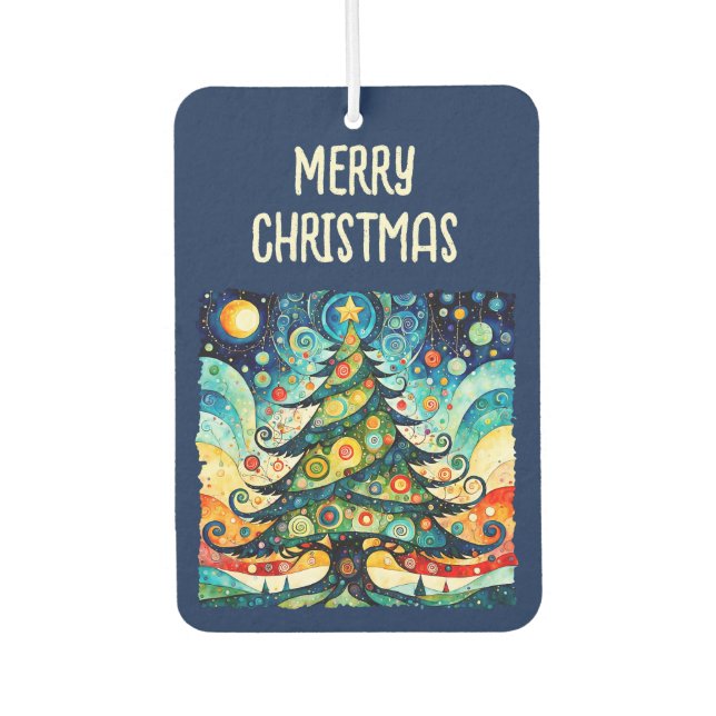Christmas Tree in abstract art 3 - Fan Fun Car Air Freshener (Front)