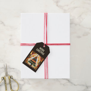 Christmas Tree in abstract art 44 - Fan Fun Gift Tags