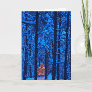 Christmas Tree in Blue Woods Card
