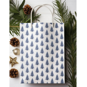 Christmas Tree in Delft Blue Medium Gift Bag