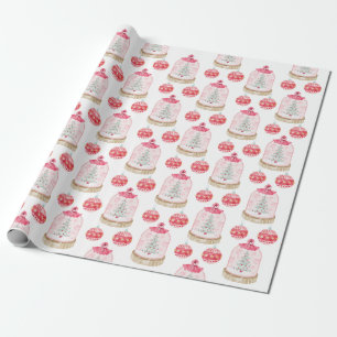Christmas Tree In Snow Globe Wrapping Paper