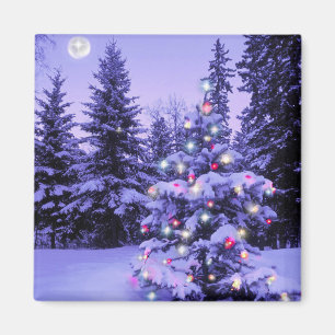 Christmas Tree in the Forest Magnet