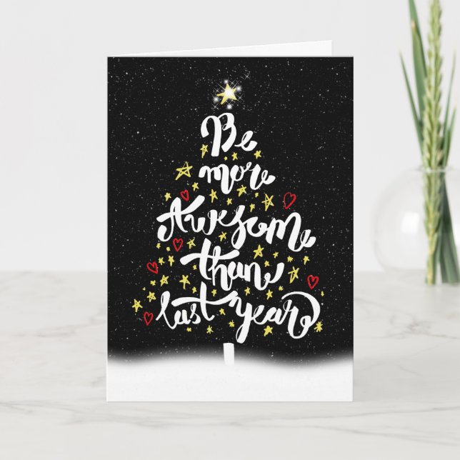 Christmas Tree Inspirational Quote Card (Front)
