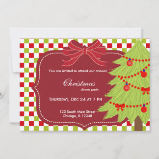 Christmas tree invitation