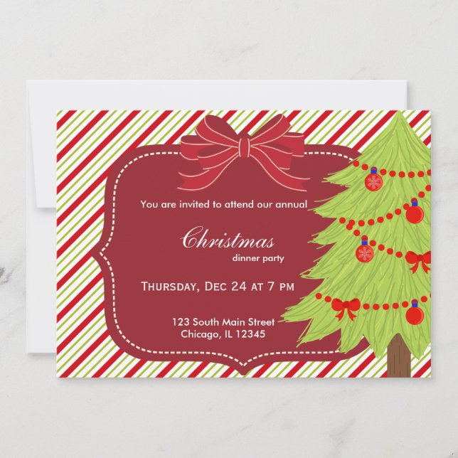 Christmas tree invitation (Front)