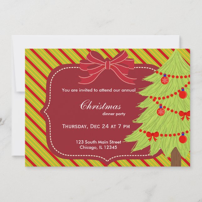 Christmas tree invitation (Front)