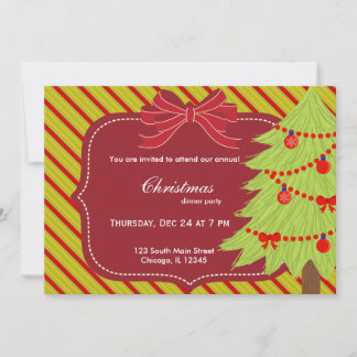 Christmas tree invitation