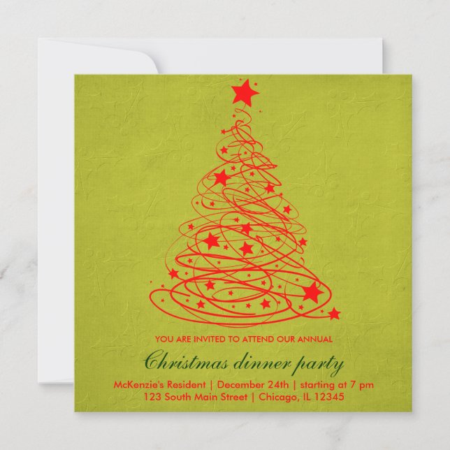 Christmas Tree Invitation (Front)