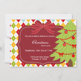 Christmas tree invitation