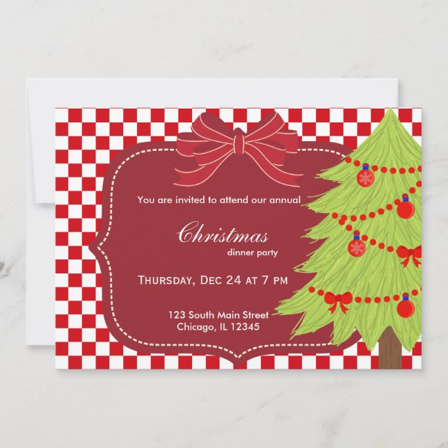 Christmas tree invitation (Front)
