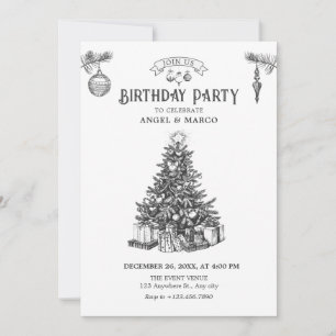 Christmas tree invitation