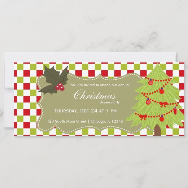 Christmas tree invitation (Front)