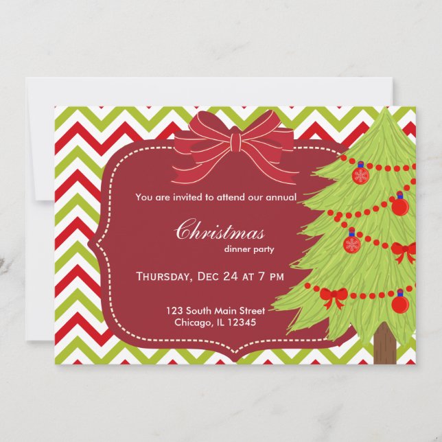 Christmas tree invitation (Front)