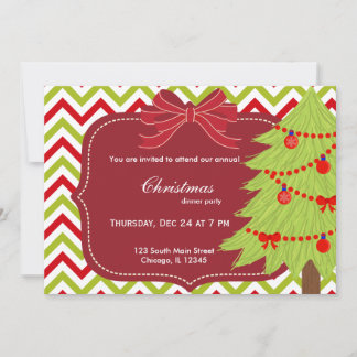 Christmas tree invitation